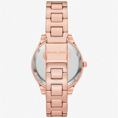 Michael Kors Liliane Pink Dial & Rose Gold Chain Watch for Women