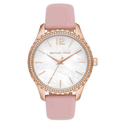 Michael Kors Layton White Mother of Pearl Dial Women 38mm