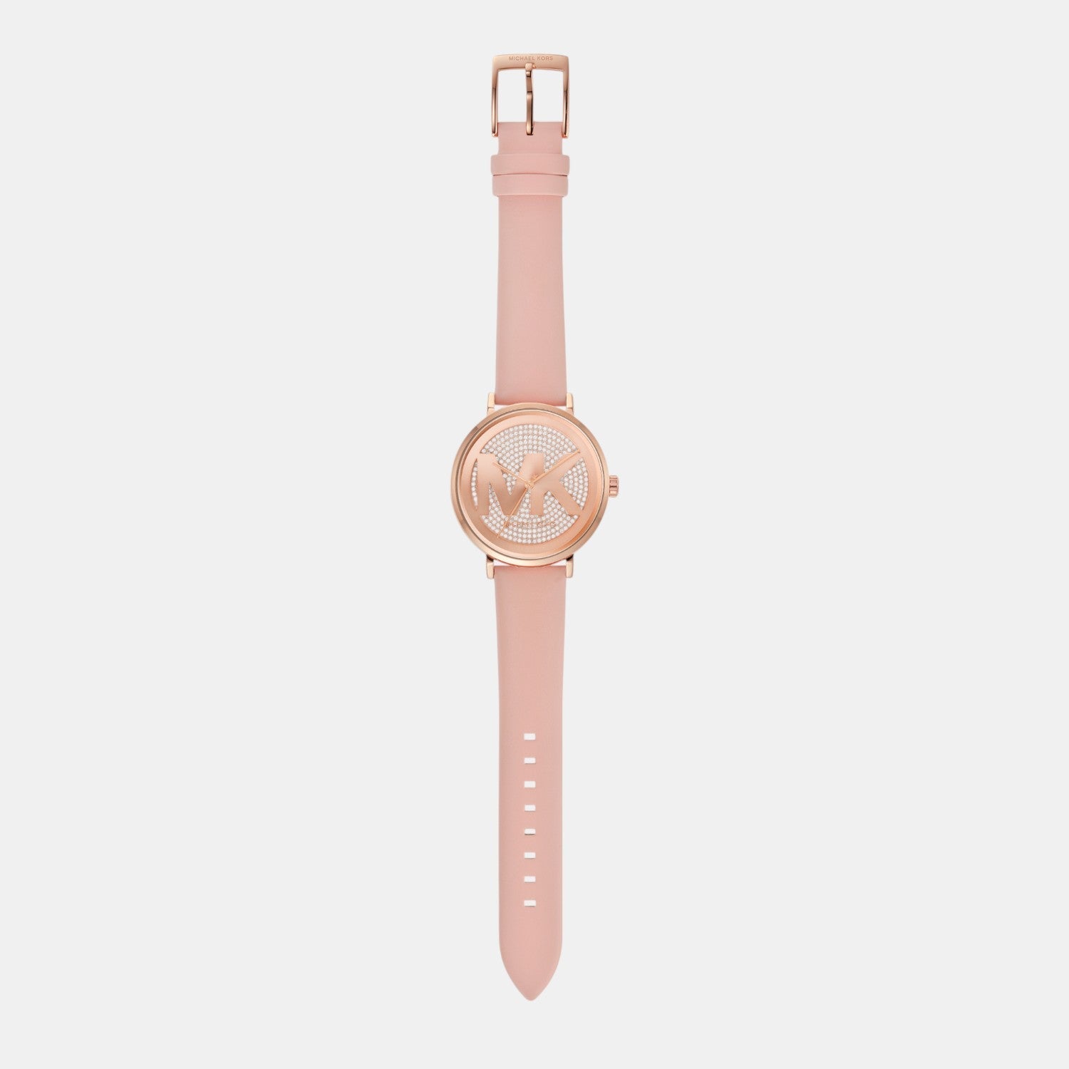 Addyson Women Quartz Rose Gold Dial Analog Leather Watch MK2957