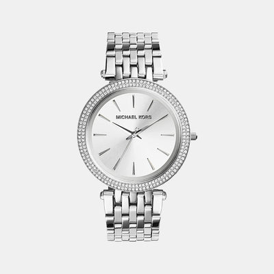 Darci Women Quartz Silver Dial Analog Stainless Steel Watch MK3190