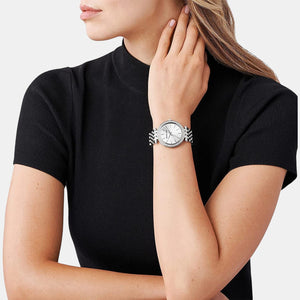 Darci Women Quartz Silver Dial Analog Stainless Steel Watch MK3190