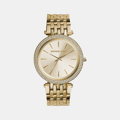 Darci Women Quartz Gold Dial Analog Stainless Steel Watch MK3191