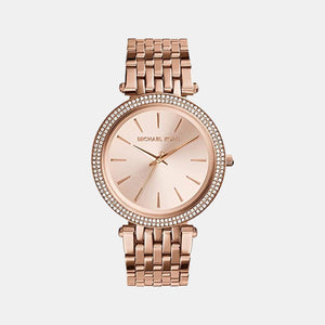 Darci Women Quartz Rose Gold Dial Analog Stainless Steel Watch MK3192