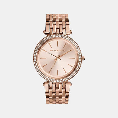 Darci Women Quartz Rose Gold Dial Analog Stainless Steel Watch MK3192