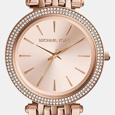 Darci Women Quartz Rose Gold Dial Analog Stainless Steel Watch MK3192