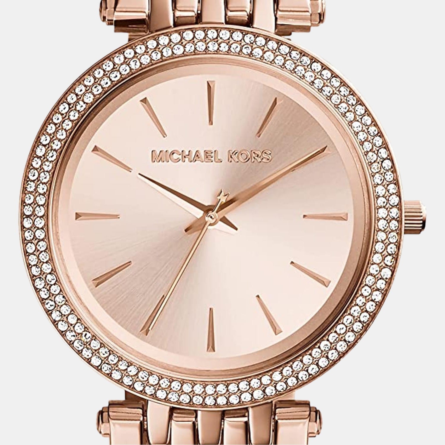 Darci Women Quartz Rose Gold Dial Analog Stainless Steel Watch MK3192