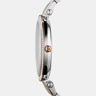 Darci Women Quartz Silver Dial Analog Stainless Steel Watch MK3203