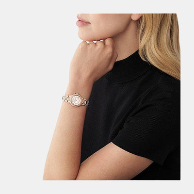 Camille Women Quartz White Dial Analog Stainless Steel Watch MK3253