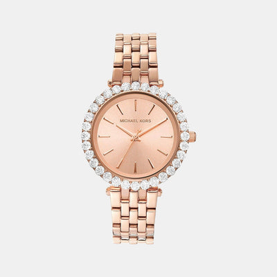 Darci Women Quartz Rose Gold Dial Analog Stainless Steel Watch MK4514