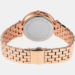 Darci Women Quartz Rose Gold Dial Analog Stainless Steel Watch MK4514