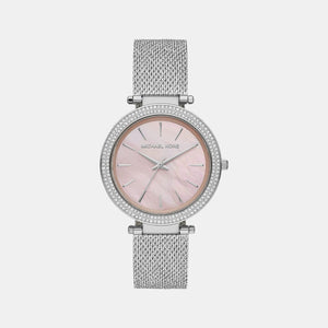 Darci Women Quartz Pink Dial Analog Stainless Steel Watch MK4518