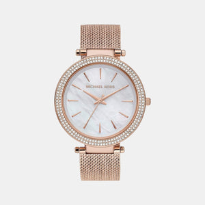 Darci Women Quartz White Dial Analog Stainless Steel Watch MK4519