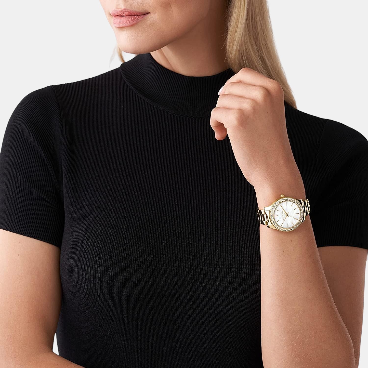 Darci Women Quartz White Dial Analog Stainless Steel Watch MK4519