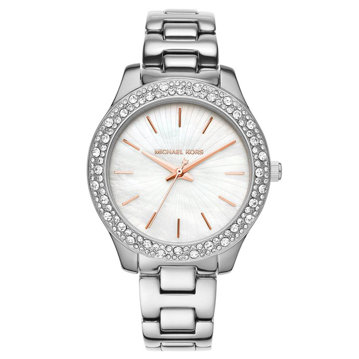 Michael Kors Liliane Women's White Mother of Pearl Dial & Silver Watch