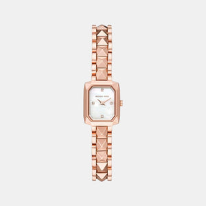 Alane Women Quartz White Dial Analog Stainless Steel Watch MK4560