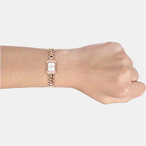 Alane Women Quartz White Dial Analog Stainless Steel Watch MK4560