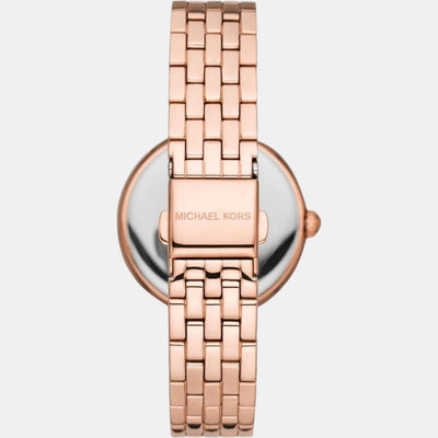 Diamond Darci Women Quartz White Dial Analog Stainless Steel Watch MK4568