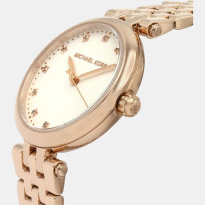 Diamond Darci Women Quartz White Dial Analog Stainless Steel Watch MK4568