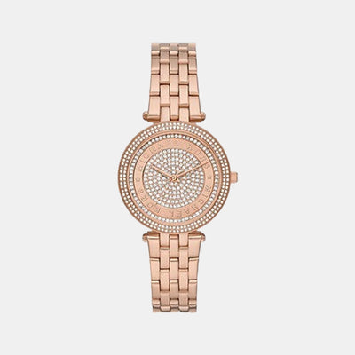 Darci Women Quartz Rose Gold Dial Analog Stainless Steel Watch MK4592