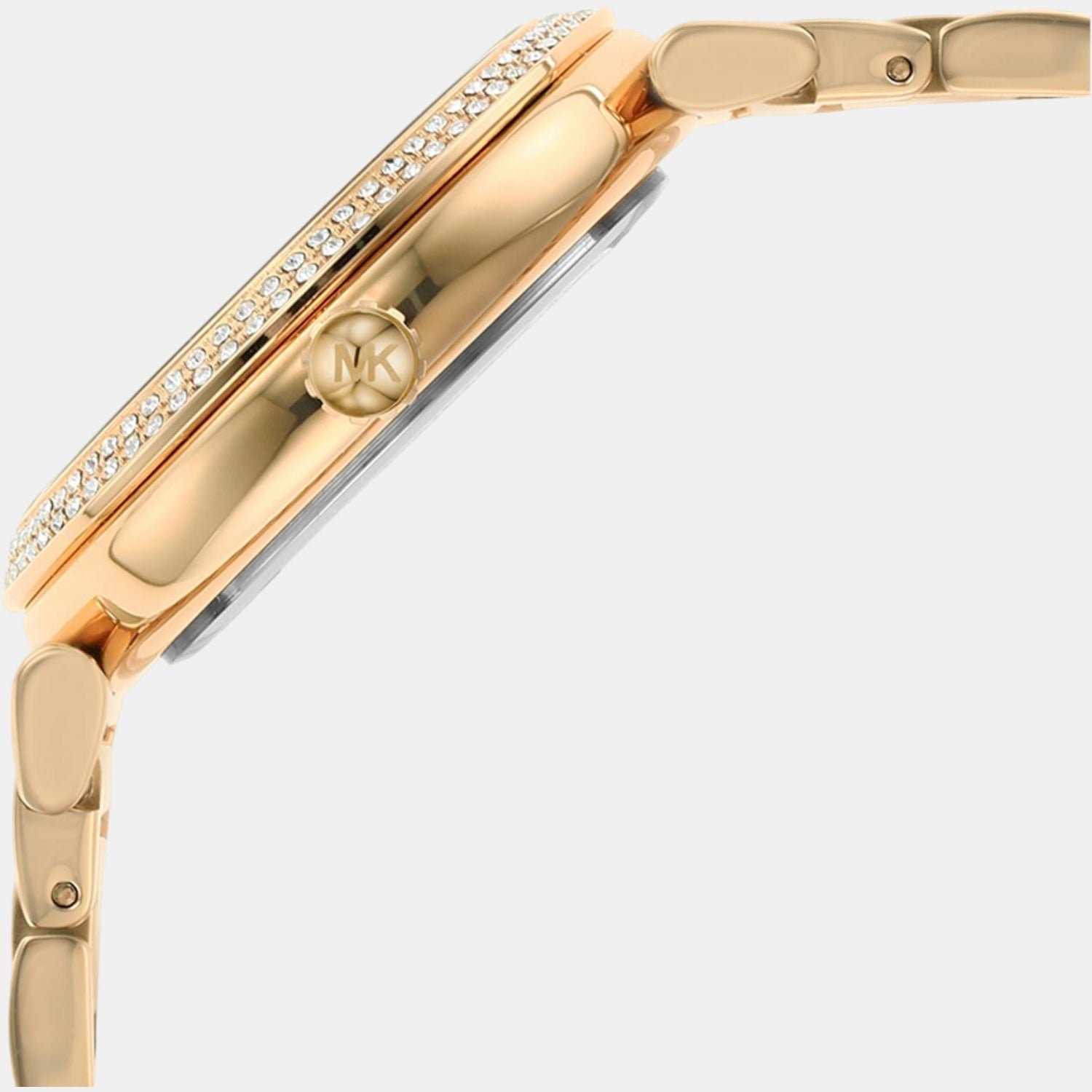 Abbey Women Quartz White Dial Analog Stainless Steel Watch MK4615