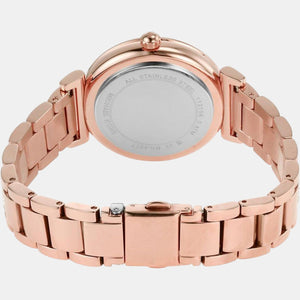 Abbey Women Quartz Pink Dial Analog Stainless Steel Watch MK4617