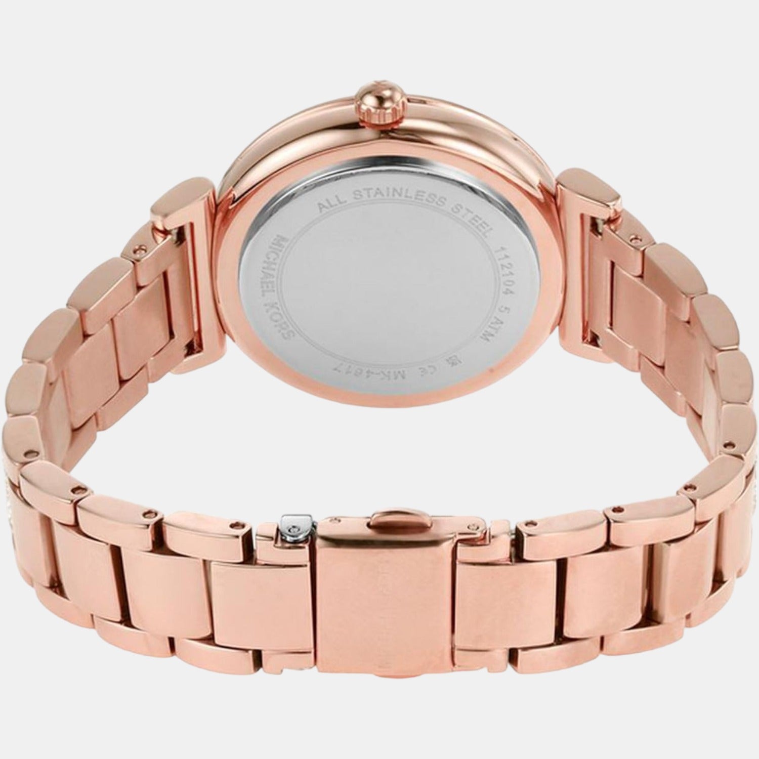Abbey Women Quartz Pink Dial Analog Stainless Steel Watch MK4617