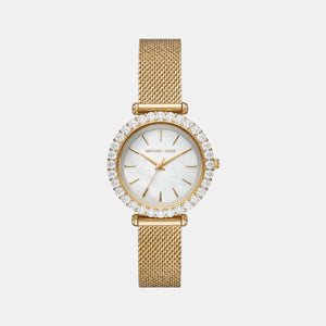 Darci Women Quartz White Dial Analog Stainless Steel Watch MK4629