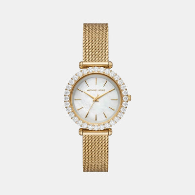 Darci Women Quartz White Dial Analog Stainless Steel Watch MK4629