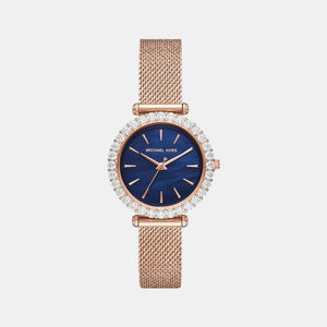 Darci Women Quartz Blue Dial Analog Stainless Steel Watch MK4630