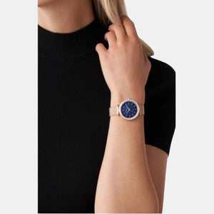 Darci Women Quartz Blue Dial Analog Stainless Steel Watch MK4630