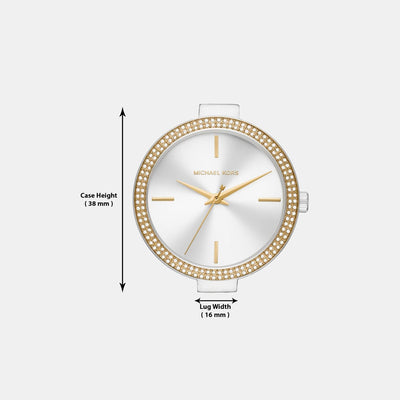 Catelyn Women Quartz White Dial Analog Stainless Steel Watch MK4633