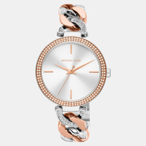 Catelyn Women Quartz White Dial Analog Stainless Steel Watch MK4634