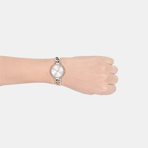 Catelyn Women Quartz White Dial Analog Stainless Steel Watch MK4634