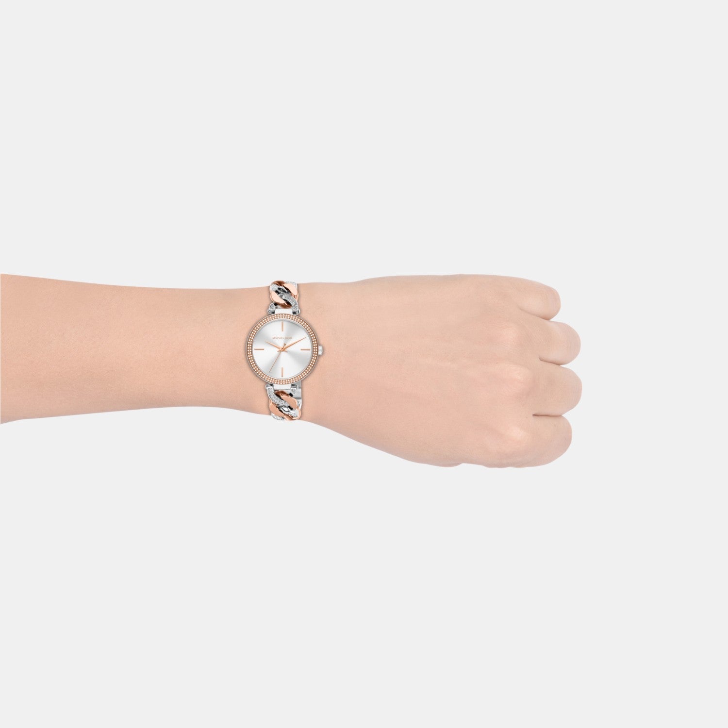 Catelyn Women Quartz White Dial Analog Stainless Steel Watch MK4634