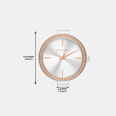 Catelyn Women Quartz White Dial Analog Stainless Steel Watch MK4634