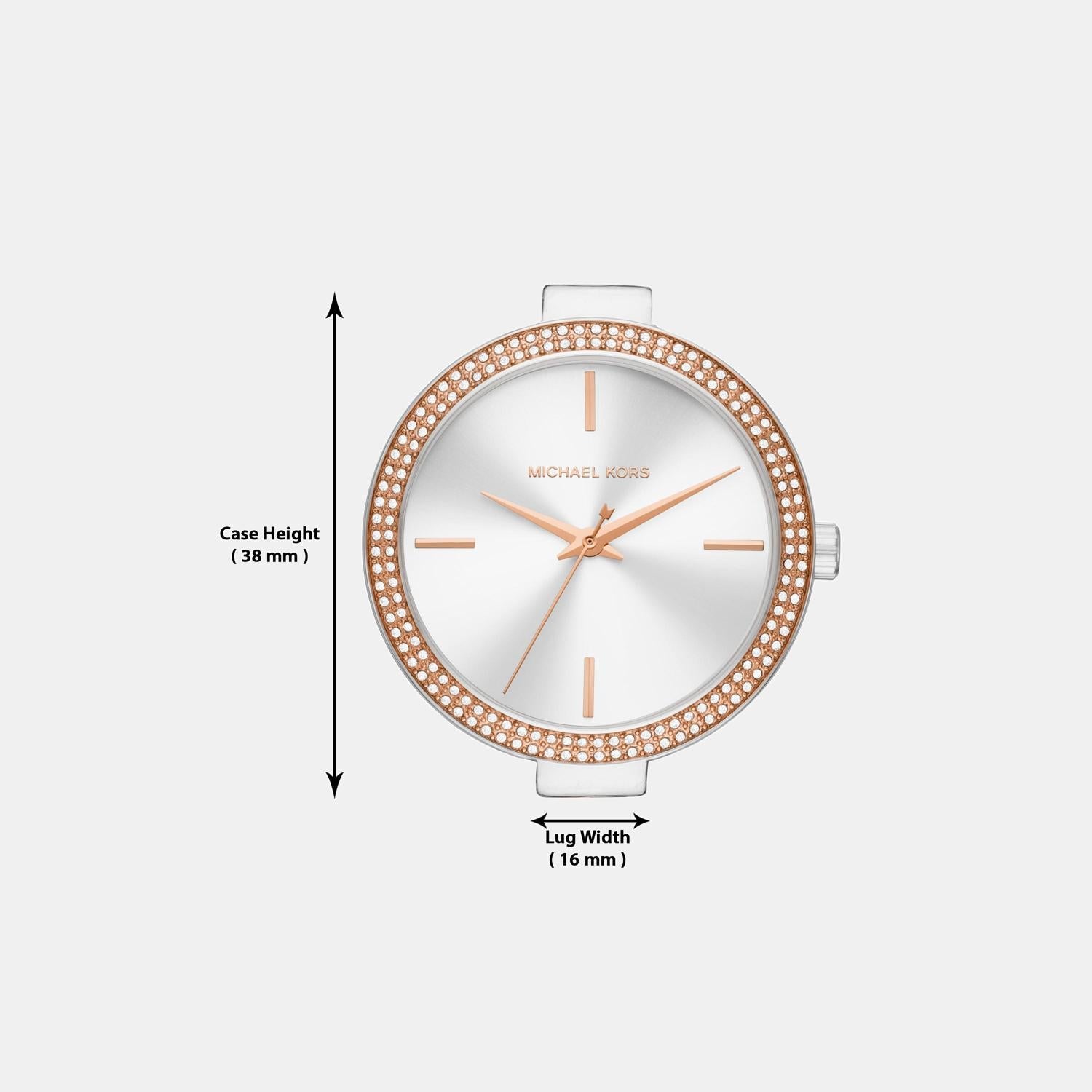 Catelyn Women Quartz White Dial Analog Stainless Steel Watch MK4634