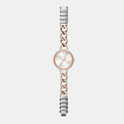 Catelyn Women Quartz White Dial Analog Stainless Steel Watch MK4634