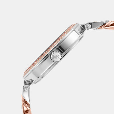 Catelyn Women Quartz White Dial Analog Stainless Steel Watch MK4634