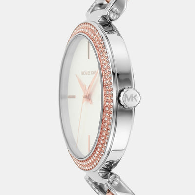 Catelyn Women Quartz White Dial Analog Stainless Steel Watch MK4634