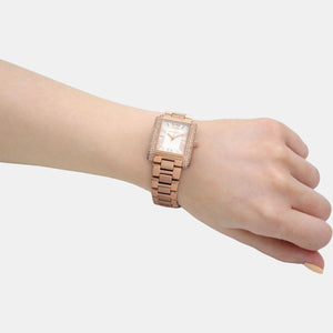Emery Women Quartz White Dial Analog Stainless Steel Watch MK4641