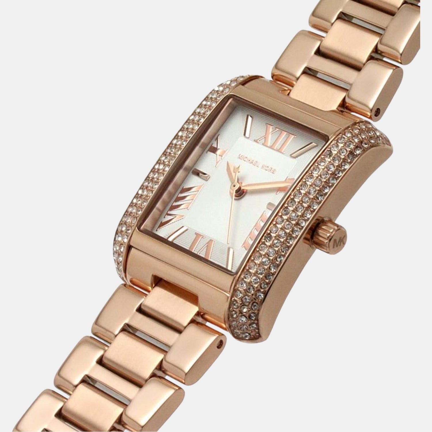 Emery Women Quartz White Dial Analog Stainless Steel Watch MK4641