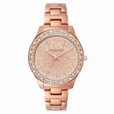 Michael Kors Liliane Rose Gold Dial & Chain Watch For Women