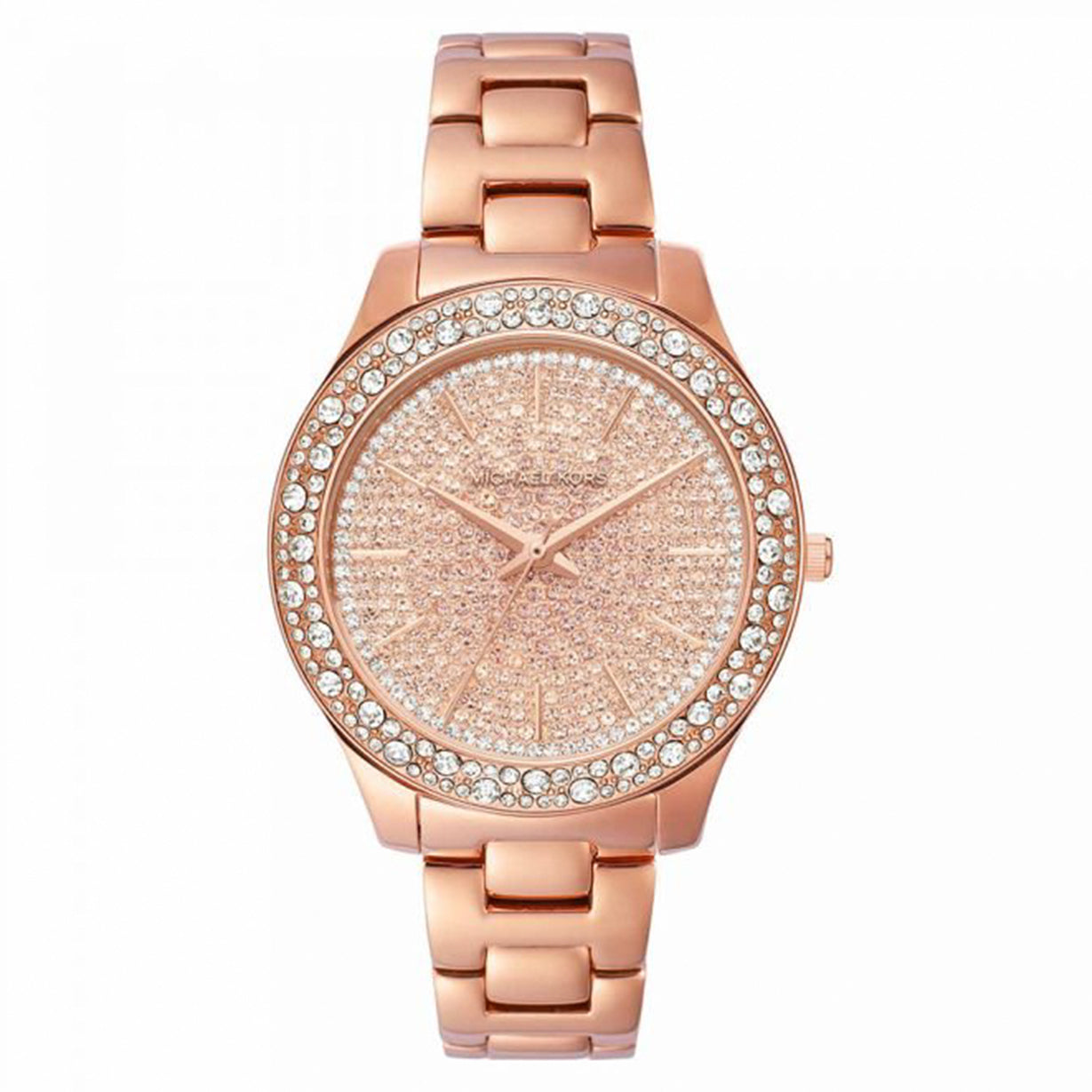 Michael Kors Liliane Rose Gold Dial & Chain Watch For Women
