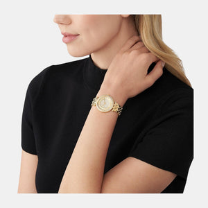 Darci Women Quartz Rose Gold Dial Analog Stainless Steel Watch MK4673
