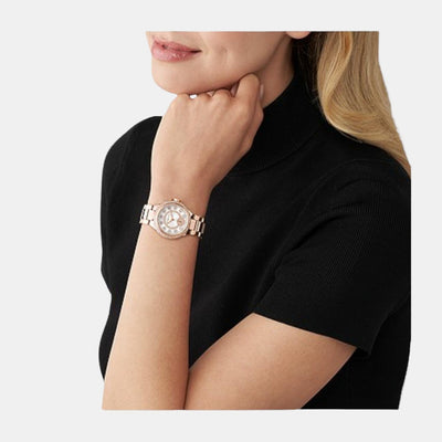 Camille Women Quartz White Dial Analog Stainless Steel Watch MK4700