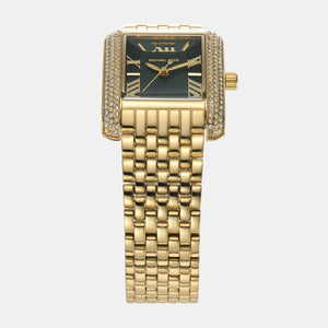 Emery Women Quartz Green Dial Analog Stainless Steel Watch MK4742