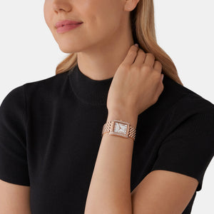 Emery Women Quartz White Dial Analog Stainless Steel Watch MK4743