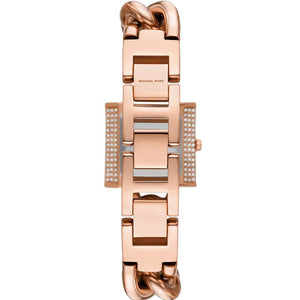 Michael Kors Mk Chain Lock Rose Gold Dial Women 25mm