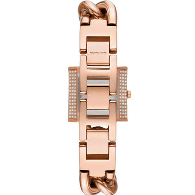 Michael Kors Mk Chain Lock Rose Gold Dial Women 25mm
