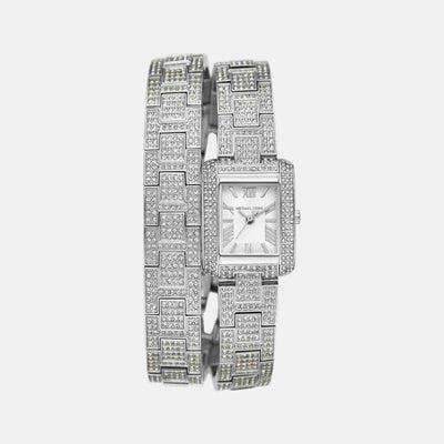 Emery Women Quartz White Dial Analog Stainless Steel Watch MK4836